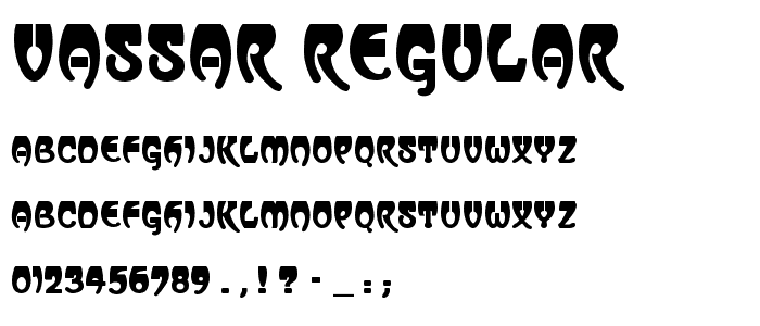 Vassar Regular font